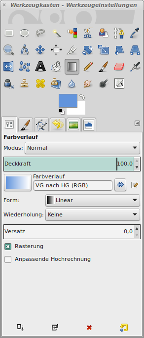 Werkzeug Farbverlauf